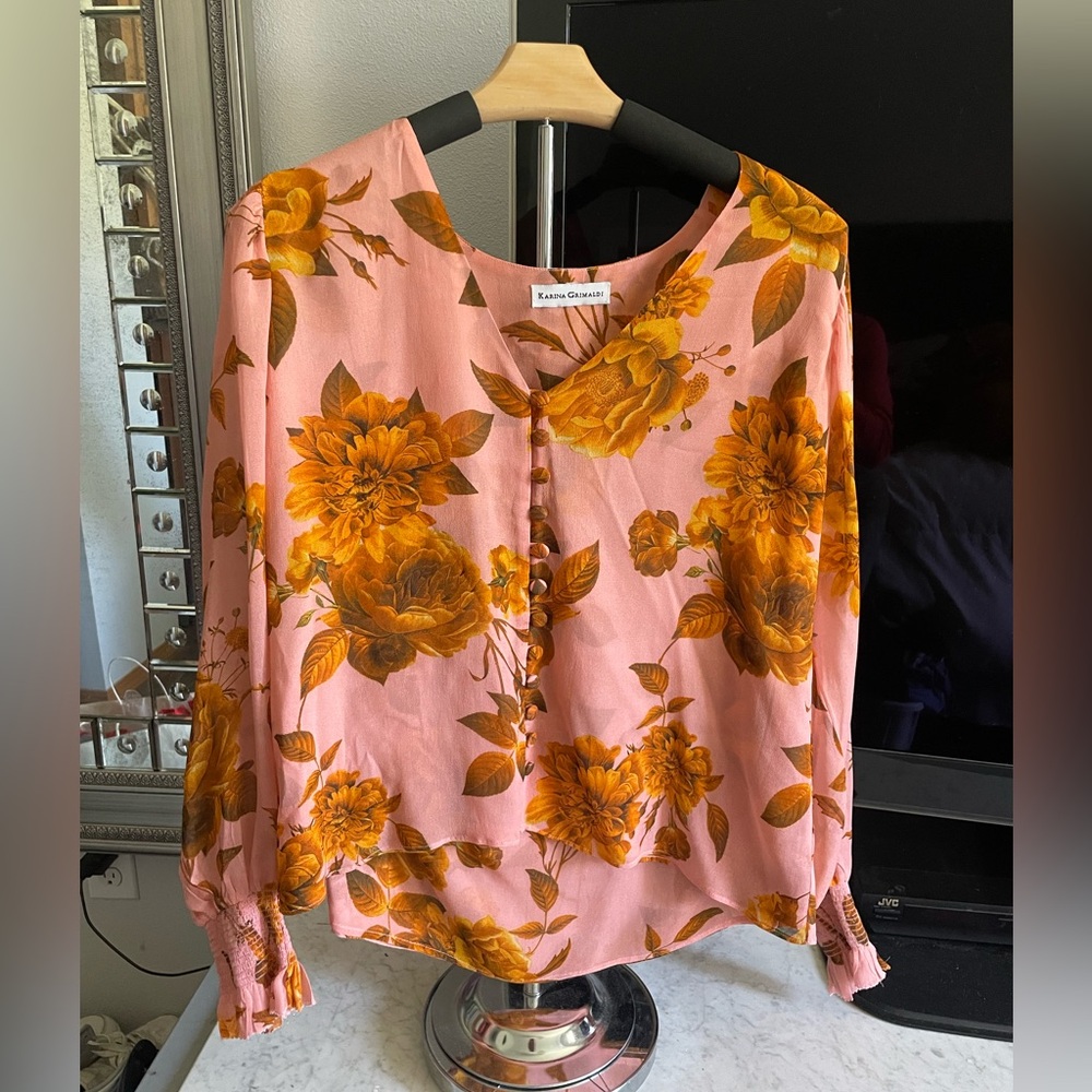 Karina Grimaldi floral blouse